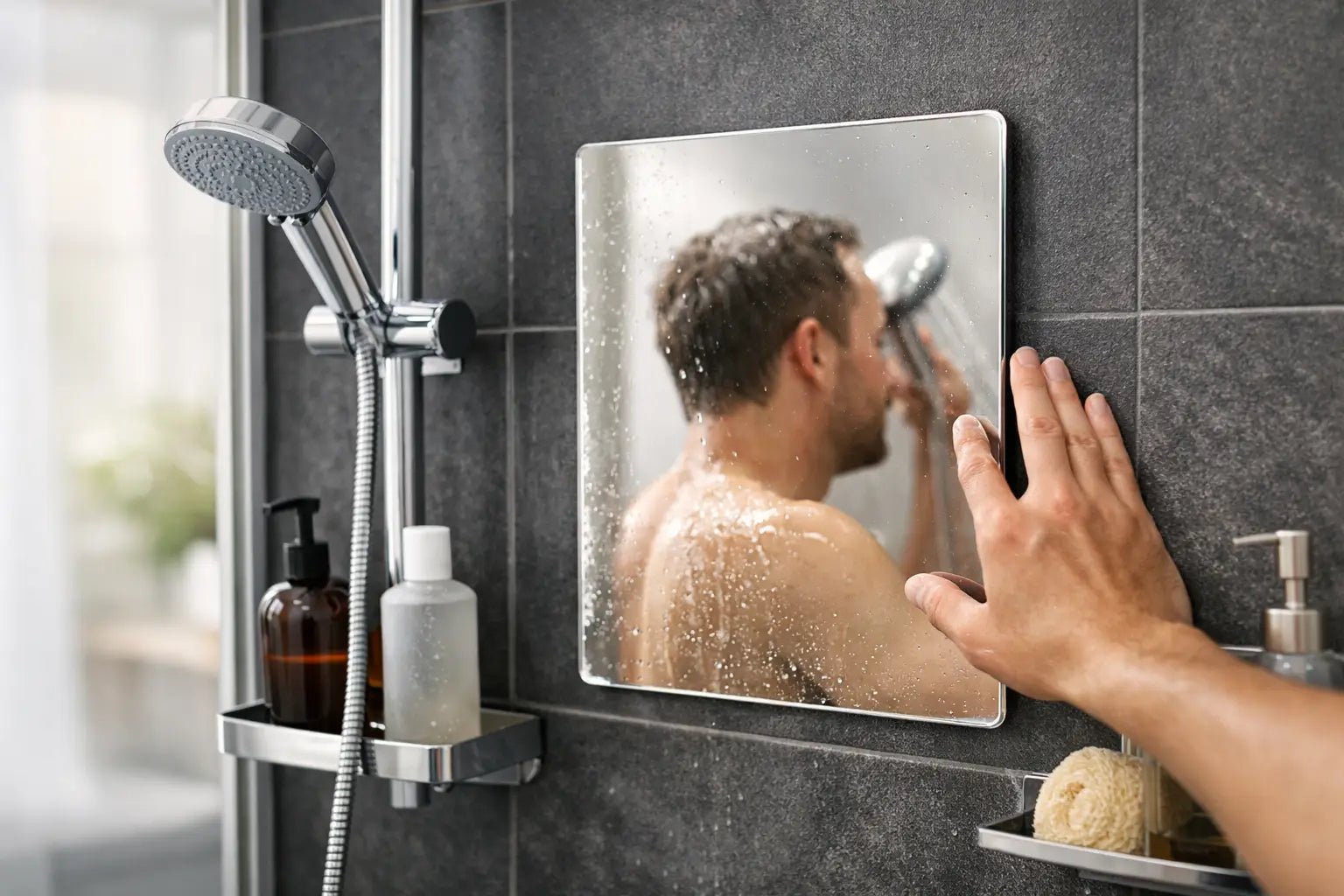 Douchespiegel zonder boren kiezen en plaatsen - Seprio