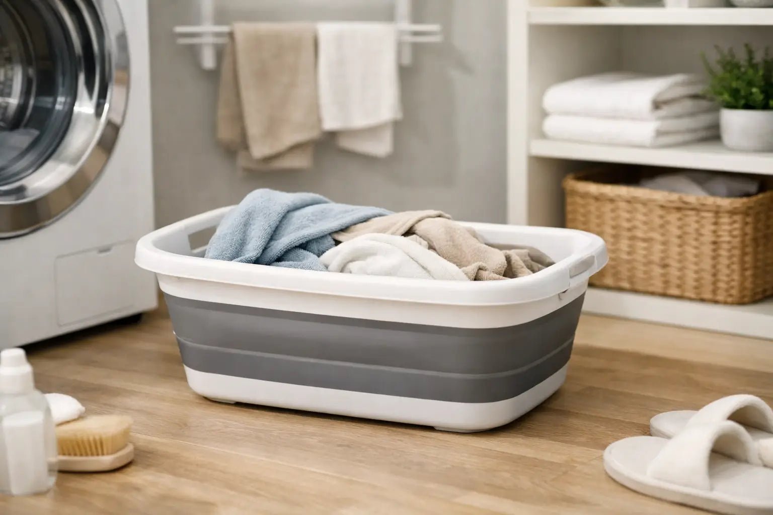 Opvouwbare wasmand kleine ruimte kiezen - Seprio