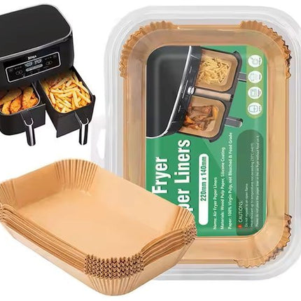 100 Stuks - Airfryer Wegwerpbakjes - Rechthoek - 14 x 20 Centimeter - Bakpapier - Airfryer Accesoires - Luchtfriteuse Wegwerp Bakjes - 100 Stuks - XXL Airfryers - 5L - 7L - Seprio