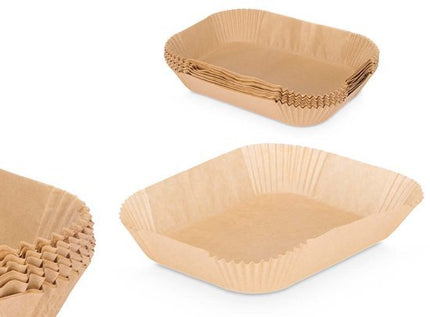 100 Stuks - Airfryer Wegwerpbakjes - Rechthoek - 14 x 20 Centimeter - Bakpapier - Airfryer Accesoires - Luchtfriteuse Wegwerp Bakjes - 100 Stuks - XXL Airfryers - 5L - 7L - Seprio