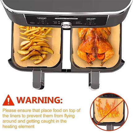 100 Stuks - Airfryer Wegwerpbakjes - Rechthoek - 14 x 20 Centimeter - Bakpapier - Airfryer Accesoires - Luchtfriteuse Wegwerp Bakjes - 100 Stuks - XXL Airfryers - 5L - 7L - Seprio