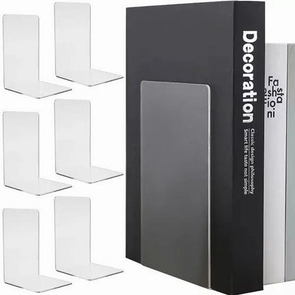Ruhhy Set van Doorzichtige Boekensteunen - Plexiglas - Transparant - 18,5 x 12 x 12 cm - Boekenstandaard - Boekensteun - Boekenhouder - Book Holder