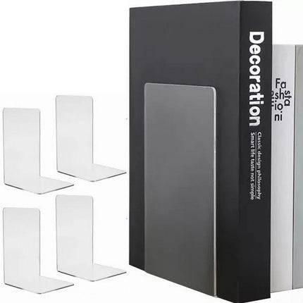 Ruhhy Set van Doorzichtige Boekensteunen - Plexiglas - Transparant - 18,5 x 12 x 12 cm - Boekenstandaard - Boekensteun - Boekenhouder - Book Holder