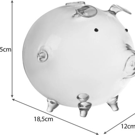 Sparschwein aus Glas – Erwachsene und Kinder – Groß – Sparschwein-Spardose – Glas