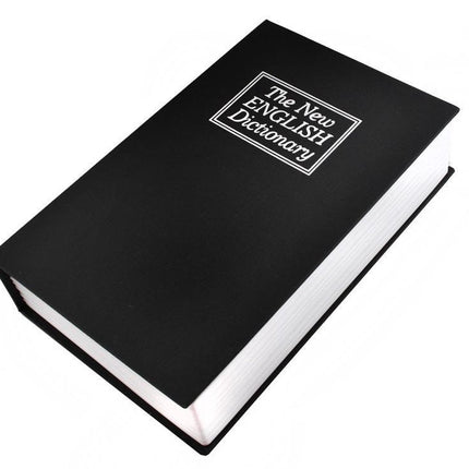 Qaan Living Geheime Boekkluis Geldkist - Boekenkluis - Verborgen Kluis Boek Met Sleutelslot - Metaal - Zwart
