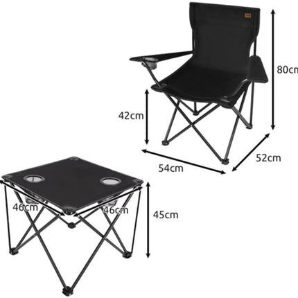 Trizand - Vissersstoelen Set met Tafel - Campingstoelen - Opvouwbaar & Weerbestendig