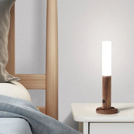 LED Wandlamp met Bewegingssensor – Draadloos Nachtlampje – USB Oplaadbare Lamp – Hout