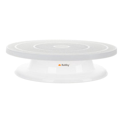 Ruhhy Taartplateau Draaibaar Ø 28 cm - Met 3 Taart Schrapers - Draaiplateau Taart – Draaibaar Taartschijf Set – Draaitafel