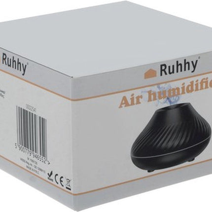 Ruhhy - Aroma Diffuser - Incl. 3 Oliën - 130 ml - Zwart