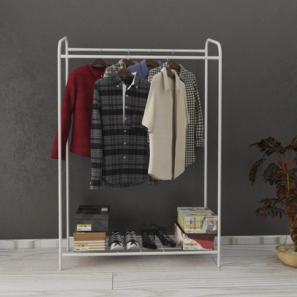 KAIA Design Kledingrek Double- 140x104x40 CM - Wit