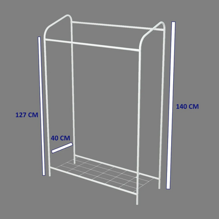 KAIA Design Kledingrek Double- 140x104x40 CM - Zilver