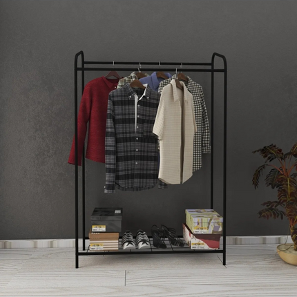 KAIA Design Kledingrek Double- 140x104x40 CM - Zwart