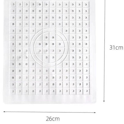 2 x Gootsteenmat rechthoekig - Gootsteenmat - Afdruipmatten - Mat Voor gootstenen 、spatwand、 afvoermandje - Wit - 31 x 26 cm - Rubber - Seprio