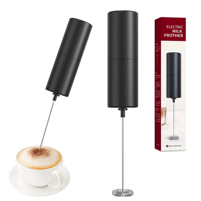 Elektrischer Milchaufschäumer - Manuell - Batteriebetrieben - Für Cappuccino, Frappé und Kaffee