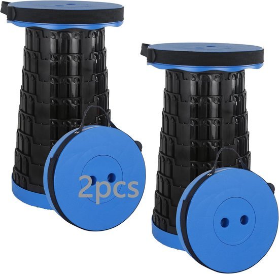 2x Telescopische Krukken Opvouwbaar - Draagbaar & Inklapbaar voor Camping, Tuin & Outdoor - Max. 210 kg - Seprio