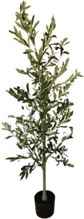 Olijvenboom - Kunstplant - 160 cm - incl. Olijfjes - Kunstplanten voor Binnen