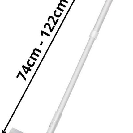 Douchewisser Lang - Afdraaibare Wisser - Vloertrekker - Raamwisser - Trekker Douche - Badkamer Accessoires - Uitschuifbaar 74cm tot 122cm - Wit