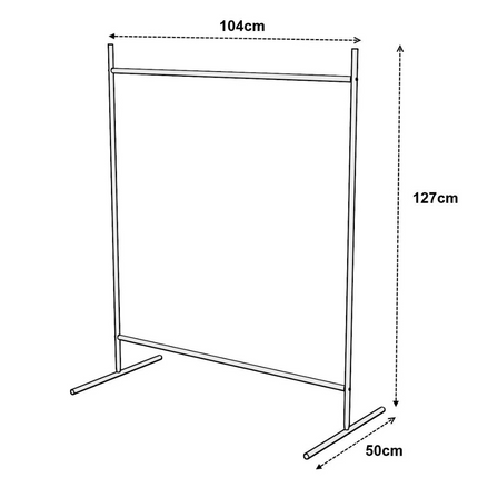KAIA Design Kledingrek Square - 127x104x50 CM - Zwart