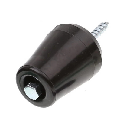 Deurstopper - Zwarte plastic bumper - Vloer of muurmontage