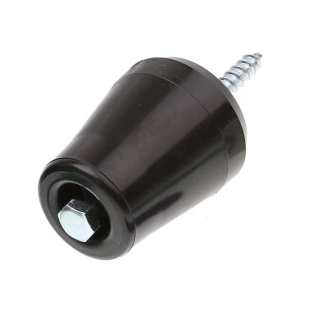 Deurstopper - Zwarte plastic bumper - Vloer of muurmontage