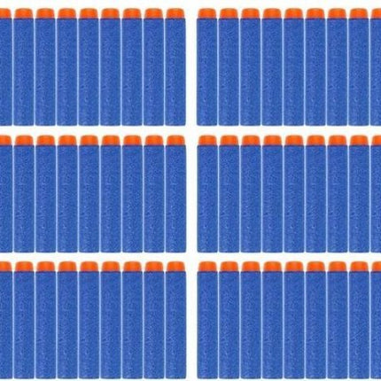 50 Universele 50 Pijlen/Darts/Kogels Geschikt Voor NERF N - Strike Elite Speelgoedblasters - Met Schietschijf - Kleur Blauw - Seprio