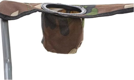 Trizand - Campingstoel - Opvouwbare Klapstoel - Vis Stoel met Armleuningen - Camo - Zonnescherm