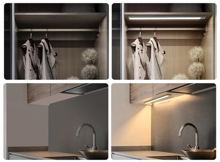Draadloze Ledlamp met Bewegingssensor - Wandlamp - Wandlamp Binnen - Oplaadbare Muurlamp - Warm Wit Licht - Werkt op Batterijen - 19 cm Breed
