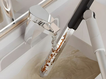 Douchewisser Lang - Afdraaibare Wisser - Vloertrekker - Raamwisser - Trekker Douche - Badkamer Accessoires - Uitschuifbaar 74cm tot 122cm - Wit
