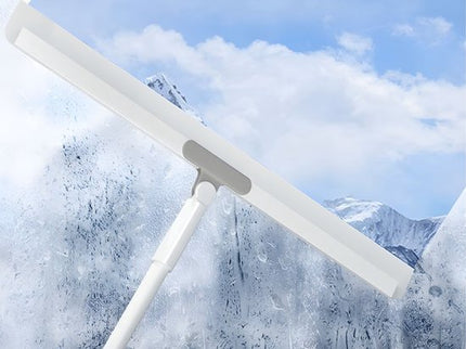 Douchewisser Lang - Afdraaibare Wisser - Vloertrekker - Raamwisser - Trekker Douche - Badkamer Accessoires - Uitschuifbaar 74cm tot 122cm - Wit