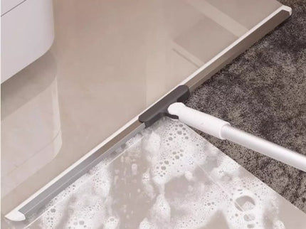 Douchewisser Lang - Afdraaibare Wisser - Vloertrekker - Raamwisser - Trekker Douche - Badkamer Accessoires - Uitschuifbaar 74cm tot 122cm - Wit