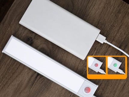 Draadloze Ledlamp met Bewegingssensor - Wandlamp - Wandlamp Binnen - Oplaadbare Muurlamp - Warm Wit Licht - Werkt op Batterijen - 19 cm Breed