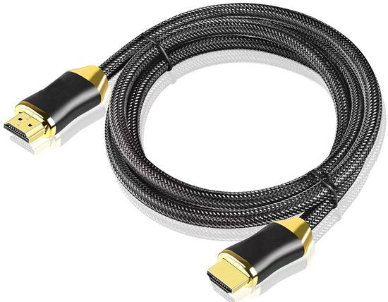 Kabel HDMI 2.1 - 8K 60hz / 4K 120hz HQ - 1,5/3 Meter - 48Gbps - Gevlochten Kabel