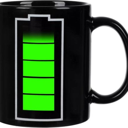 Ruhhy – Zauberbecher 330 ml – Thermosensibler Batteriebecher – Einzigartiges Keramikdesign