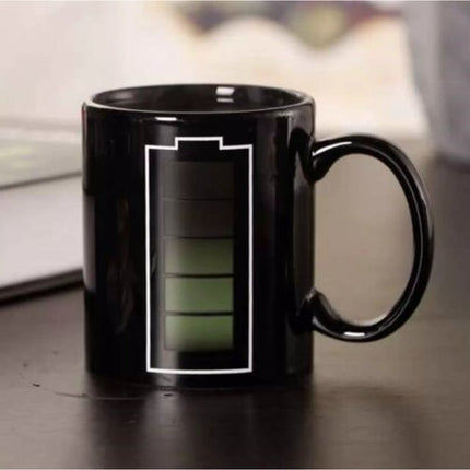 Ruhhy – Zauberbecher 330 ml – Thermosensibler Batteriebecher – Einzigartiges Keramikdesign
