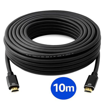Nexara - HDMI 2.1 Kabel - 8K 60hz / 4K 120hz HQ - 10 Meter - 48Gbps - Kabel - Zwart - Extra Lang