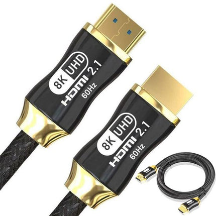 Kabel HDMI 2.1 - 8K 60hz / 4K 120hz HQ - 1,5/3 Meter - 48Gbps - Gevlochten Kabel