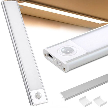 Draadloze Ledlamp met Bewegingssensor - Wandlamp - Wandlamp Binnen - Oplaadbare Muurlamp - Warm Wit Licht - Werkt op Batterijen - 19 cm Breed
