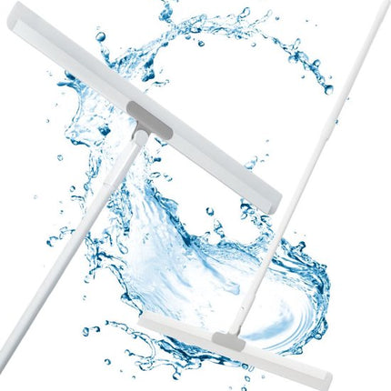 Douchewisser Lang - Afdraaibare Wisser - Vloertrekker - Raamwisser - Trekker Douche - Badkamer Accessoires - Uitschuifbaar 74cm tot 122cm - Wit