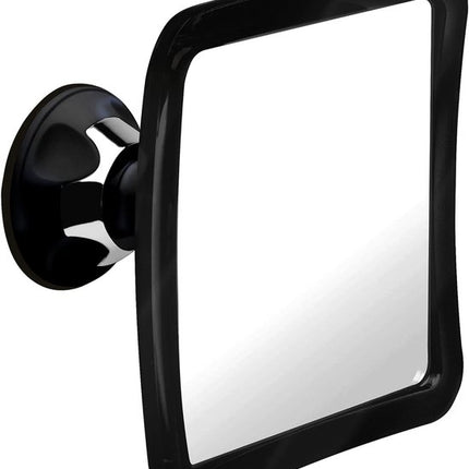 KAIA - Douchespiegel - Douche Spiegel Anti-condens met Zuignap - Scheerspiegel - Fogless Shower Mirror - Zwart - Vierkant