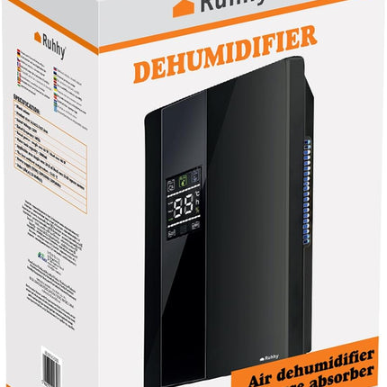 Ruhhy - Luchtontvochtiger - Elektrisch - 1800 ml - 30 m² - Zwart