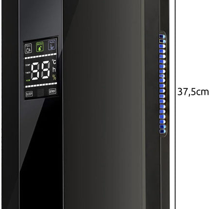 Ruhhy - Luchtontvochtiger - Elektrisch - 1800 ml - 30 m² - Zwart
