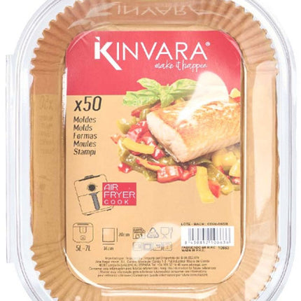 Kinvara - Airfryer Bakpapier - Airfryer Accessoires - 50 Stuks - Geschikt voor Airfryer XL en XXL - Bakpapier - 26 cm - Veilig