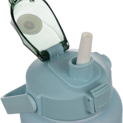 Trizand - 2L Waterfles - Grote Motivatie Drinkfles met Tijdmarkeringen en Anti-lek Systeem - Sportfles