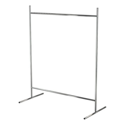 KAIA Design Kledingrek Square - 127x104x50 CM - Zilver