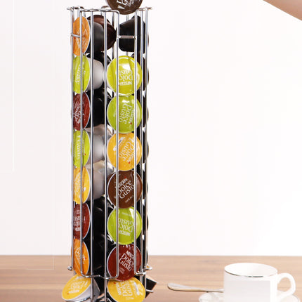 Dolce Gusto Capsulehouder - 360° draaibaar - 32 Cups - Cuphouder - Koffiecups Houder - Zilver