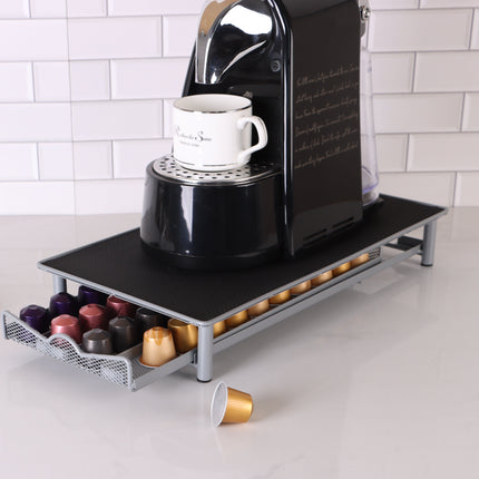 Nespresso Capsule Houder met Lade - 40 Cups - Cuphouder - Espresso Koffie Pad en Cups Houder - Zwart