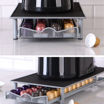 Nespresso Capsule Houder met Lade - 40 Cups - Cuphouder - Espresso Koffie Pad en Cups Houder - Zwart