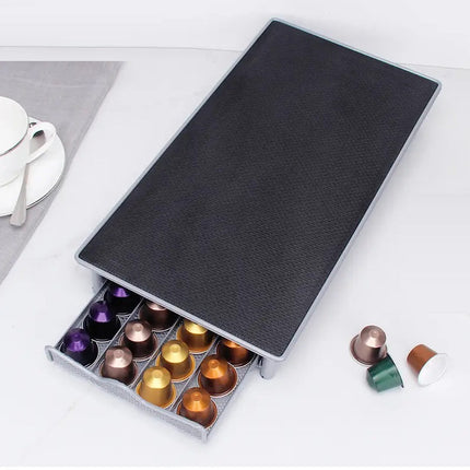 Nespresso Capsule Houder met Lade - 40 Cups - Cuphouder - Espresso Koffie Pad en Cups Houder - Zwart
