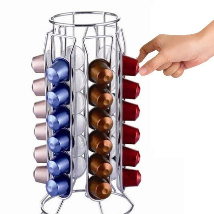 Nespresso-Kapselhalter – 36 Tassen – Getränkehalter – Kaffeetassenhalter – Silber