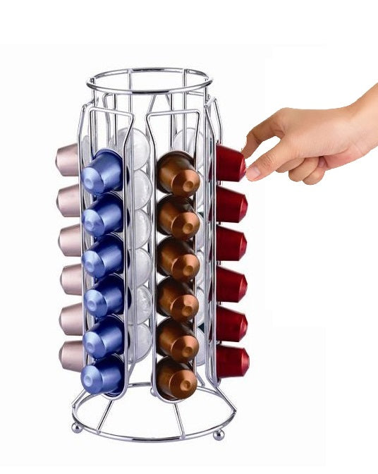 Nespresso Capsulehouder - 36 Cups - Cuphouder - Koffiecups Houder - Zilver